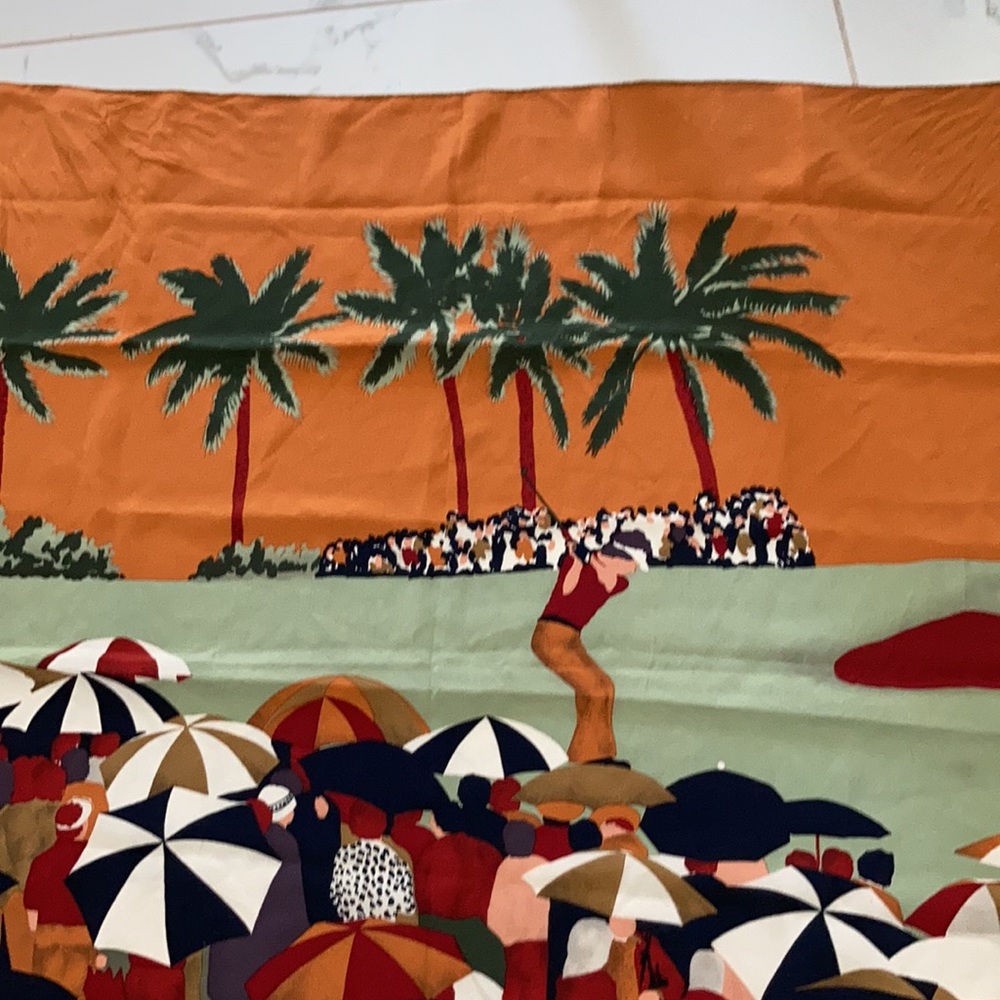 Valentino Large Golf tournament scarf 🧣 silk - Picture 6 of 6